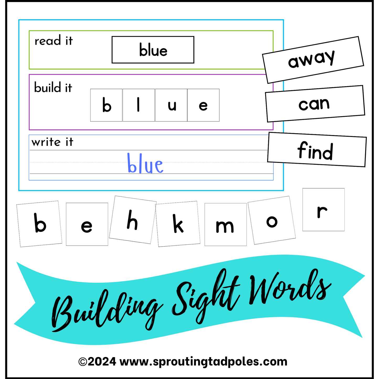 Sight Word Tracing Cards - PHYSICAL & DIGITAL VERSION
