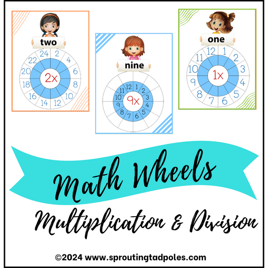 Multiply & Divide Math Wheels - PHYSICAL & DIGITAL VERSION