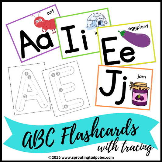 ABC Flashcards with Letter Tracing