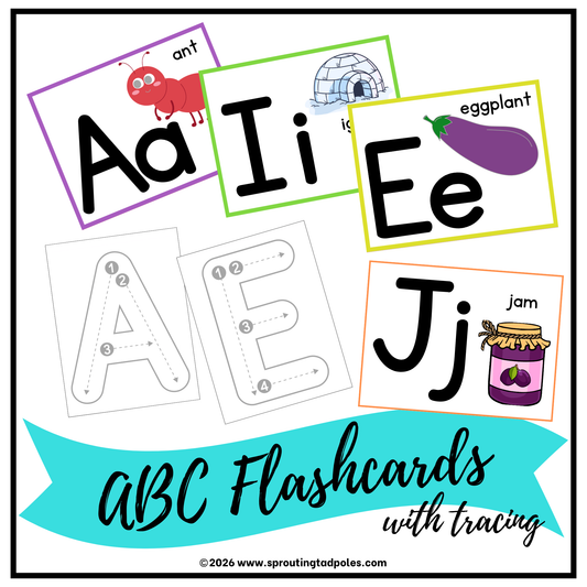 ABC Flashcards with Letter Tracing