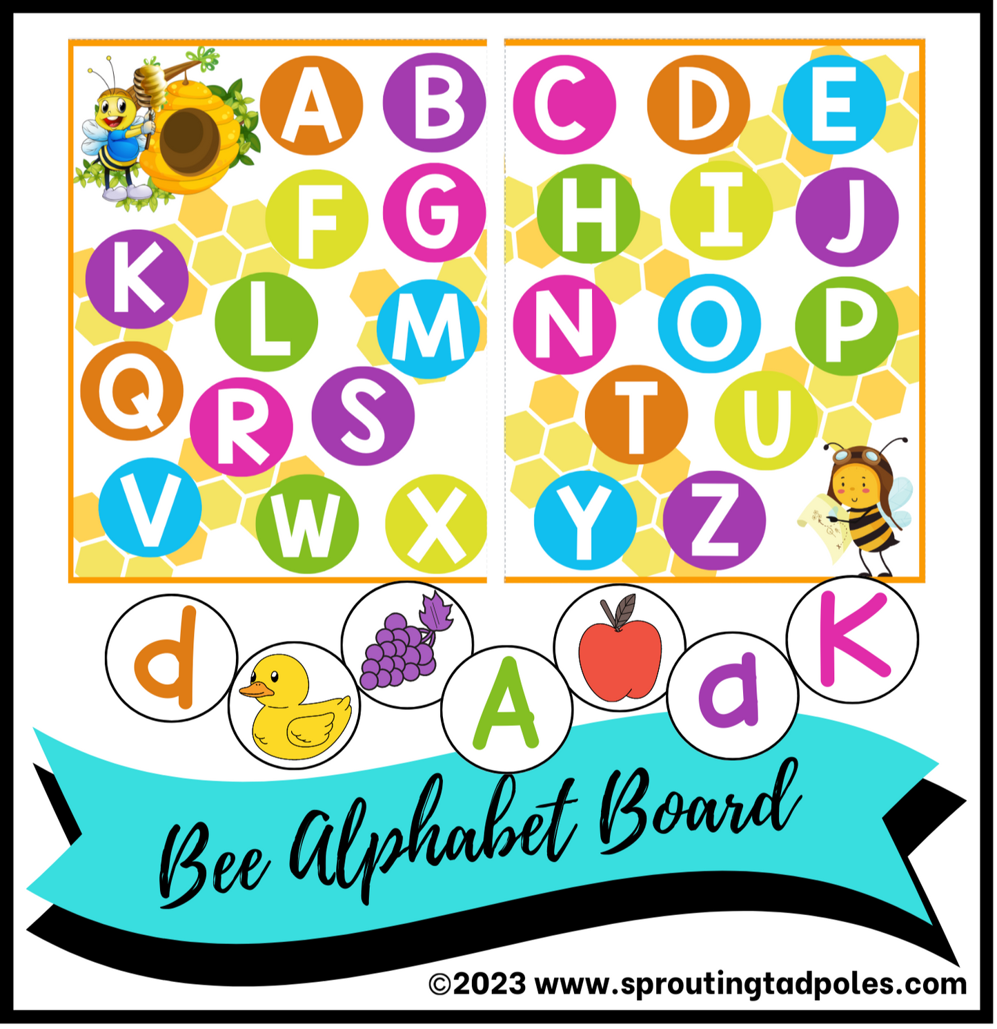 Bee Alphabet Matching Letters & Sounds