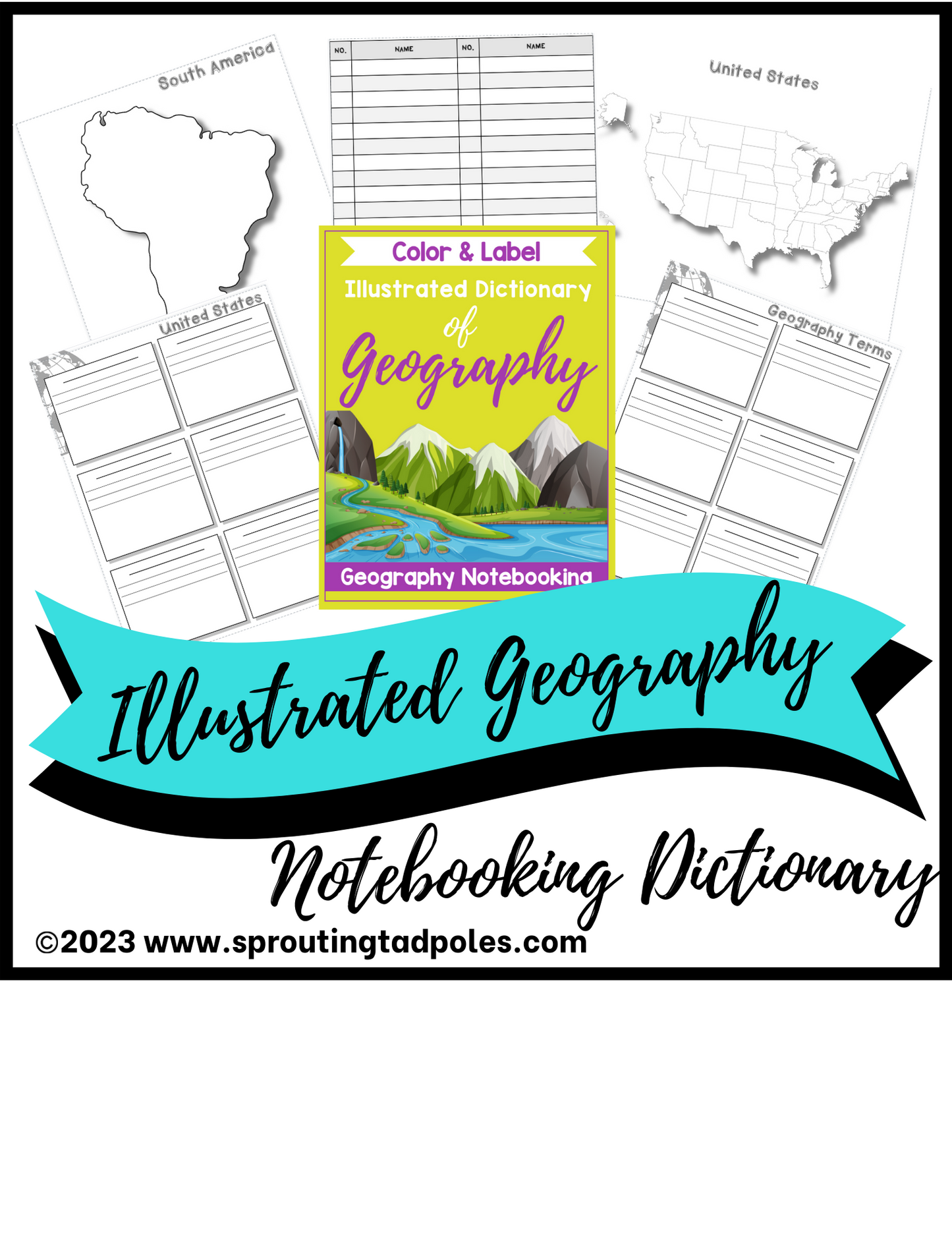 Illustrated Dictionary of Geography Notebooking Journal