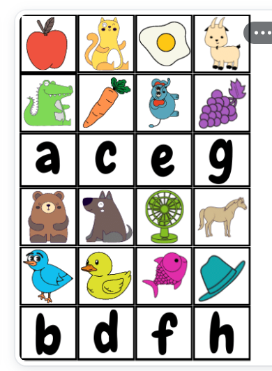Alphabet Letters & Sounds Matching Cards