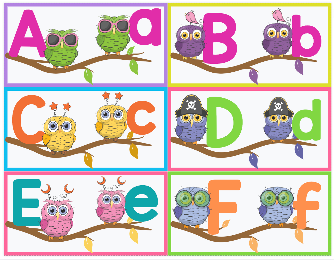 Alphabet Owls Letter Matching Busy Bag