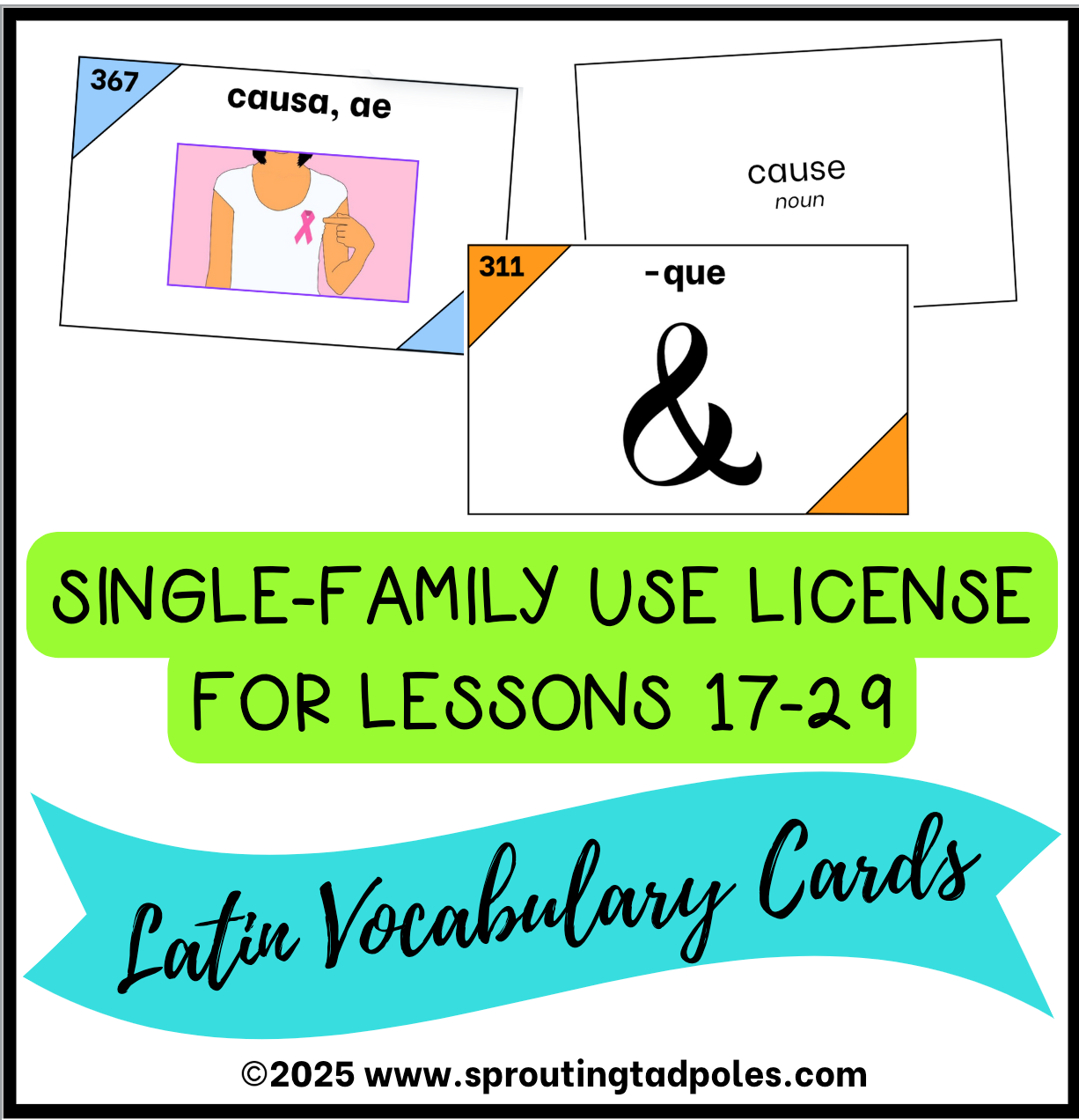 Latin Vocabulary Cards