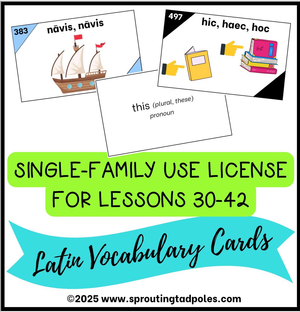 Latin Vocabulary Cards