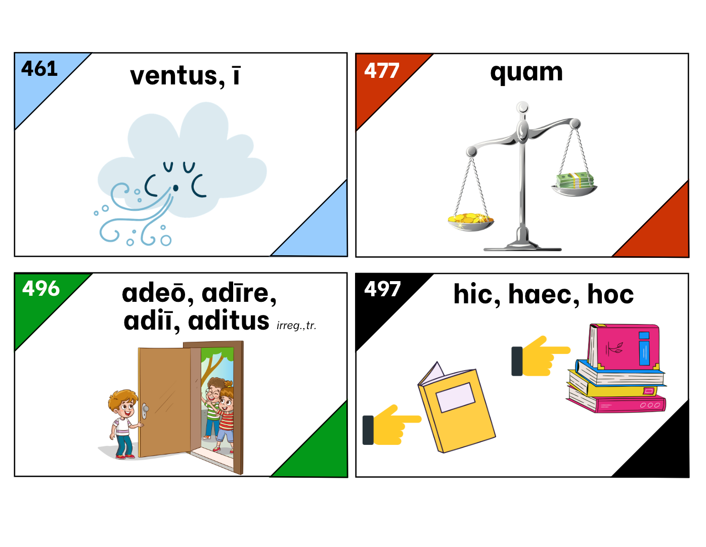 Latin Vocabulary Cards