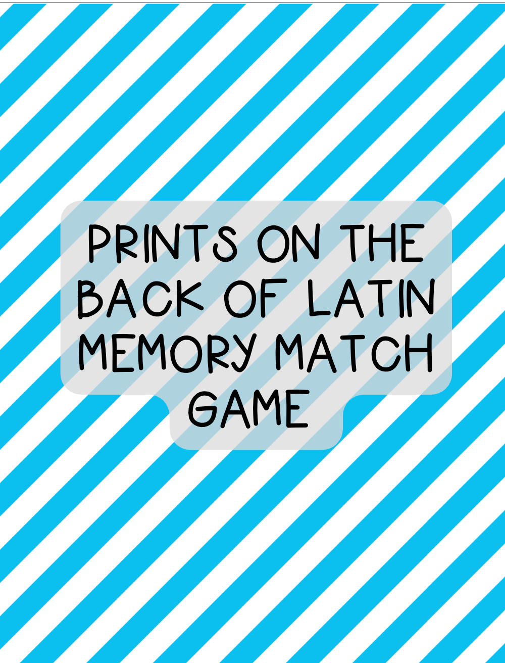 Latin Vocabulary Cards