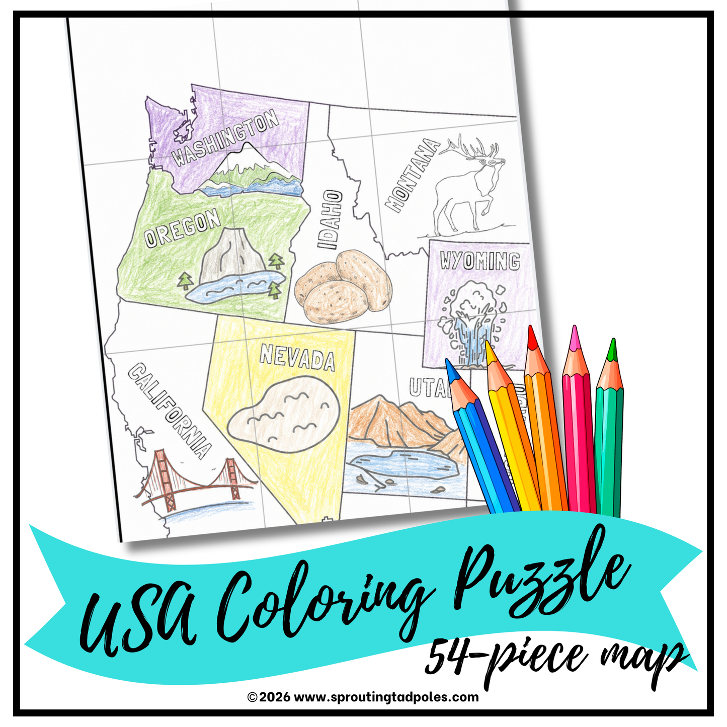 USA Map Coloring Puzzle