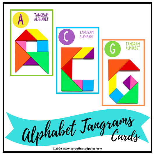 Alphabet Tangram Challenge Cards