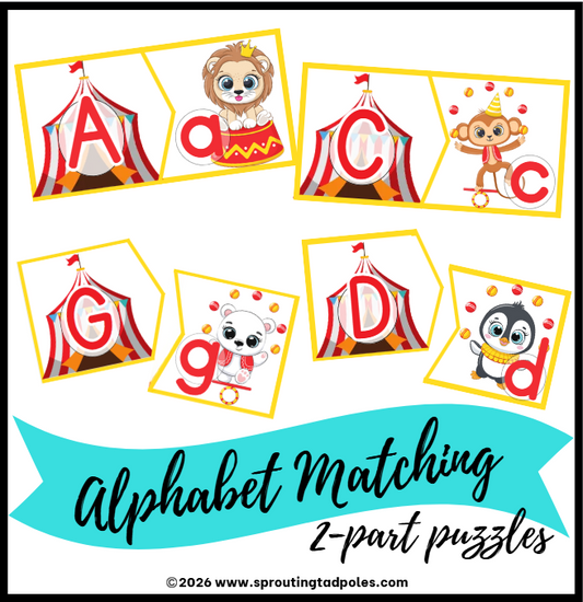 Alphabet Matching 2-Part Puzzles