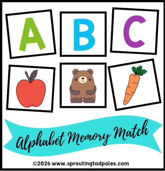 Alphabet Memory Match Cards