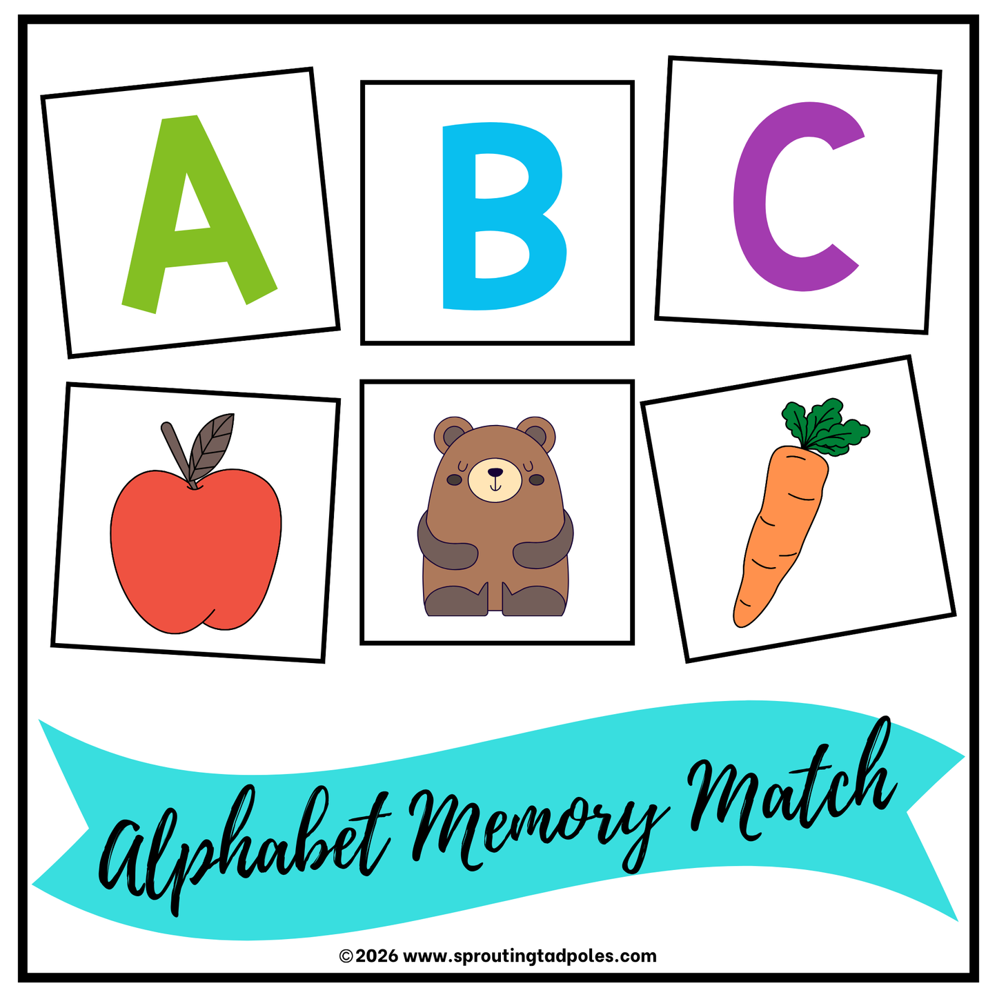 Alphabet Memory Match Cards