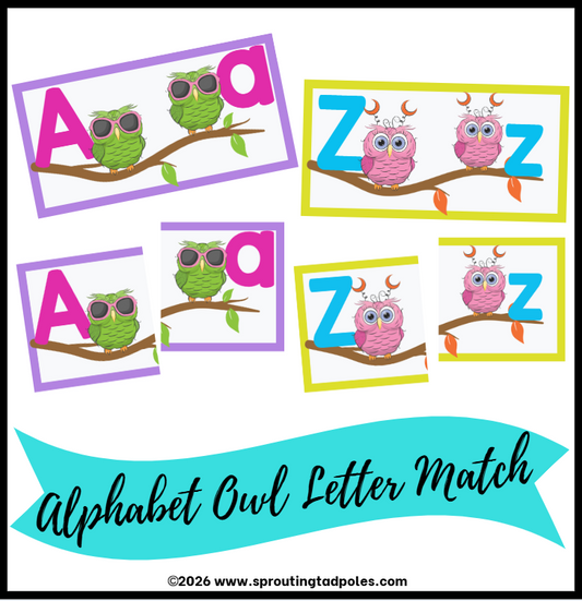 Alphabet Owl Letter Matching Puzzles