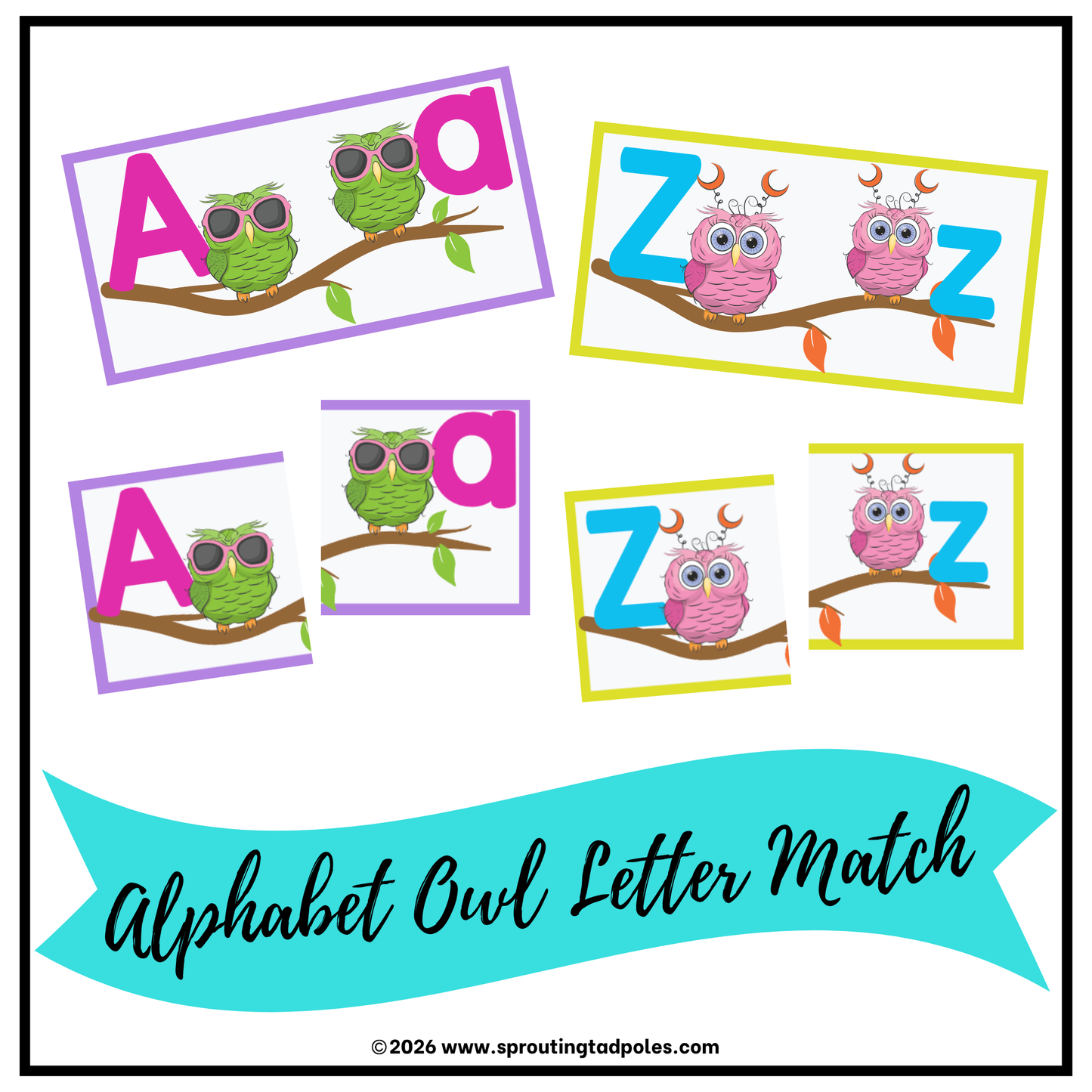 Alphabet Owl Letter Matching Puzzles