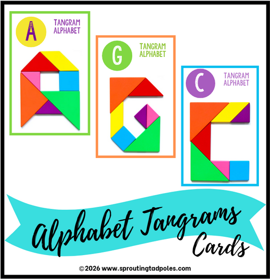 Alphabet Tangram Challenge Cards