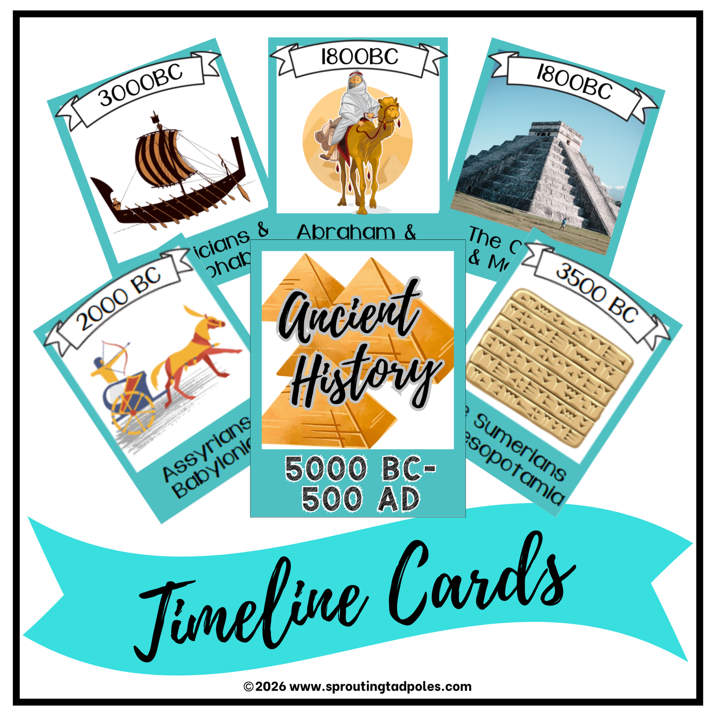 History Timeline Cards - Ancient History