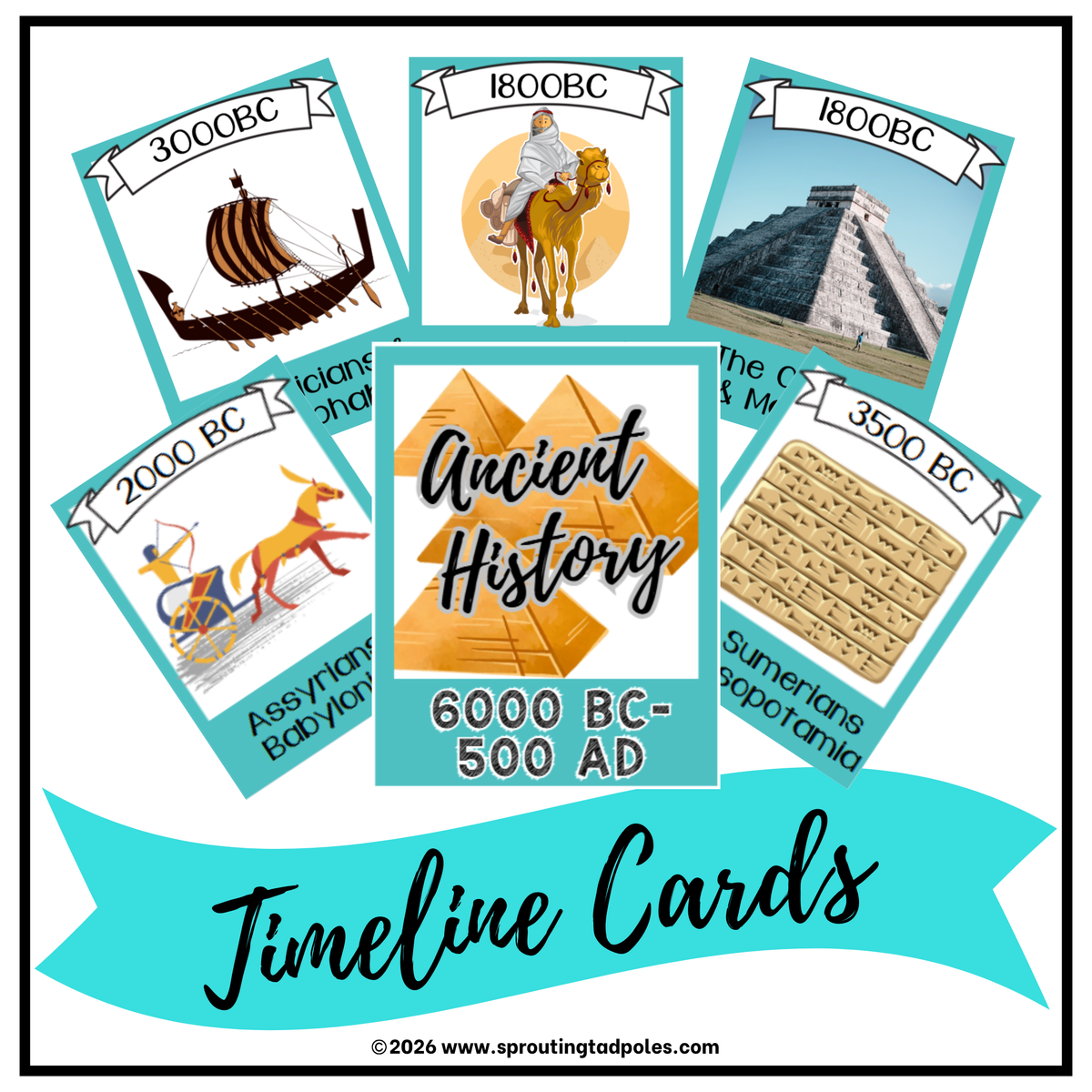History Timeline Cards - Ancient History