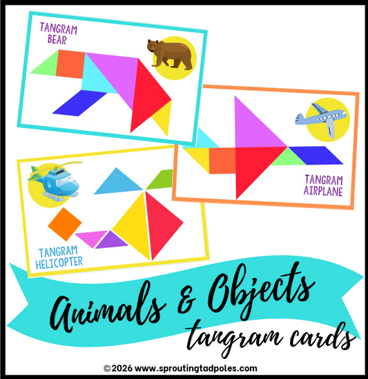 Animals & Objects Tangram Challenge Cards