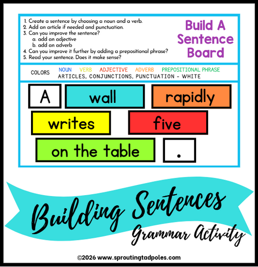 Build Silly Sentences Grammar Activity