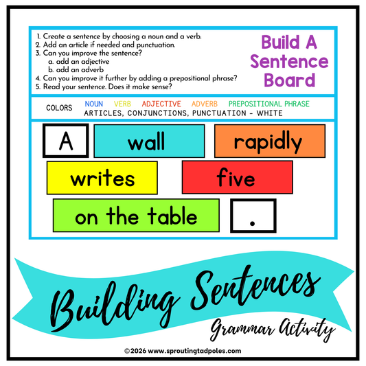 Build Silly Sentences Grammar Activity