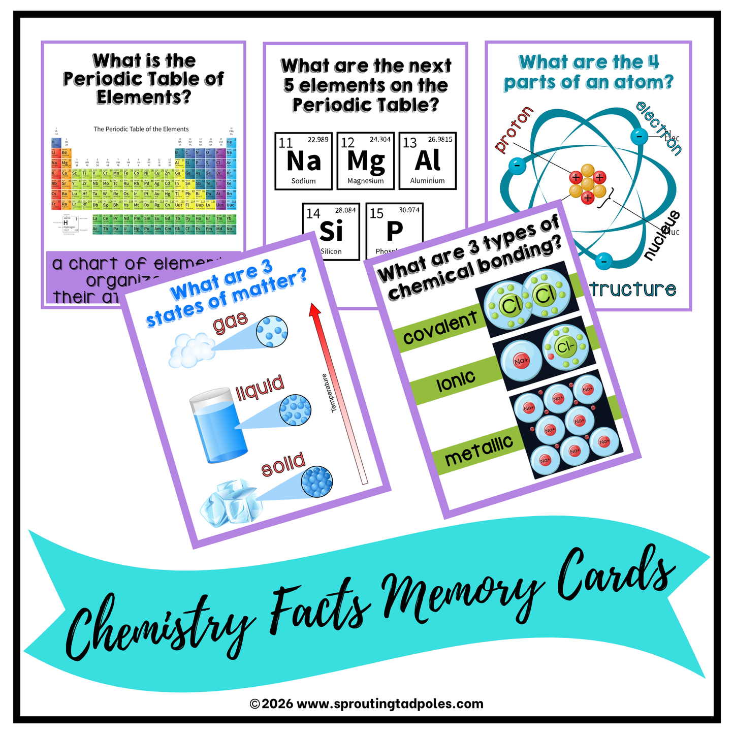 Chemistry Science Facts Memory Cards