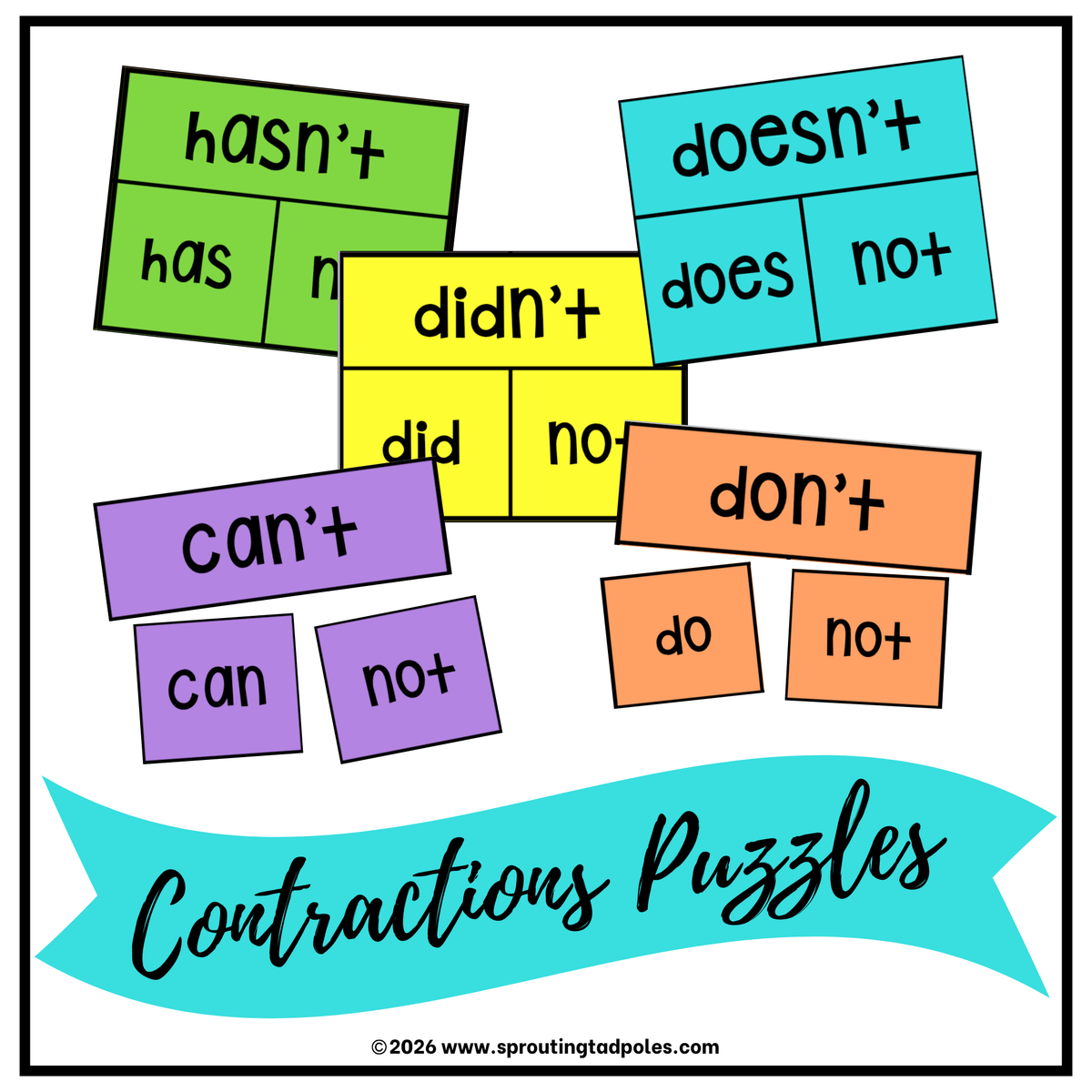 Contractions Puzzle Activity