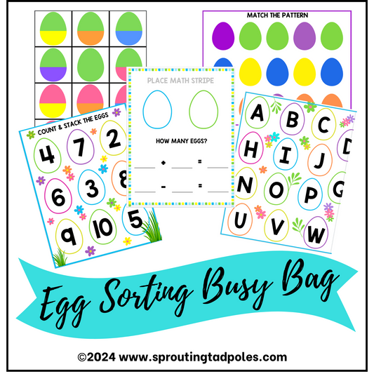 Egg Sorting Busy Bag - PHYSICAL & DIGITAL VERSION