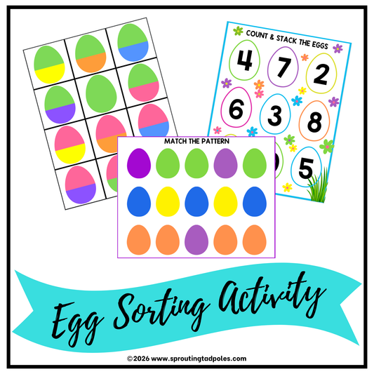 Egg Sorting Activity Bag