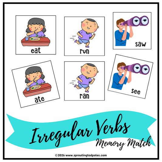 Irregular Verbs Memory Match Game