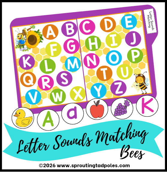 Letter Sounds Matching File Folder Game