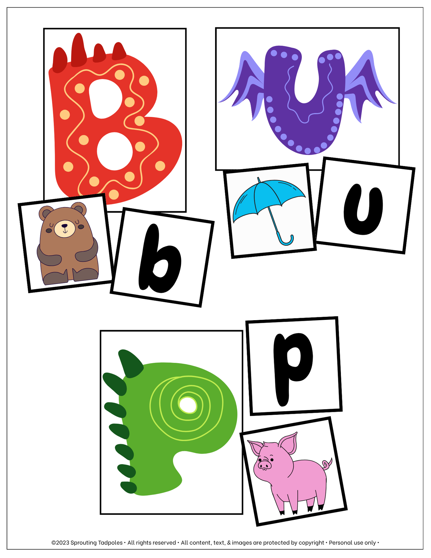 Letter Sounds Matching Activity Bag