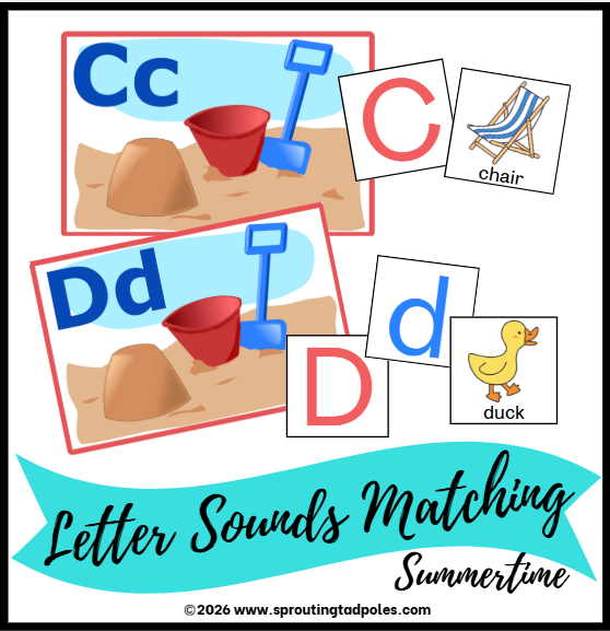 Letters Sounds Matching Activity: Summertime