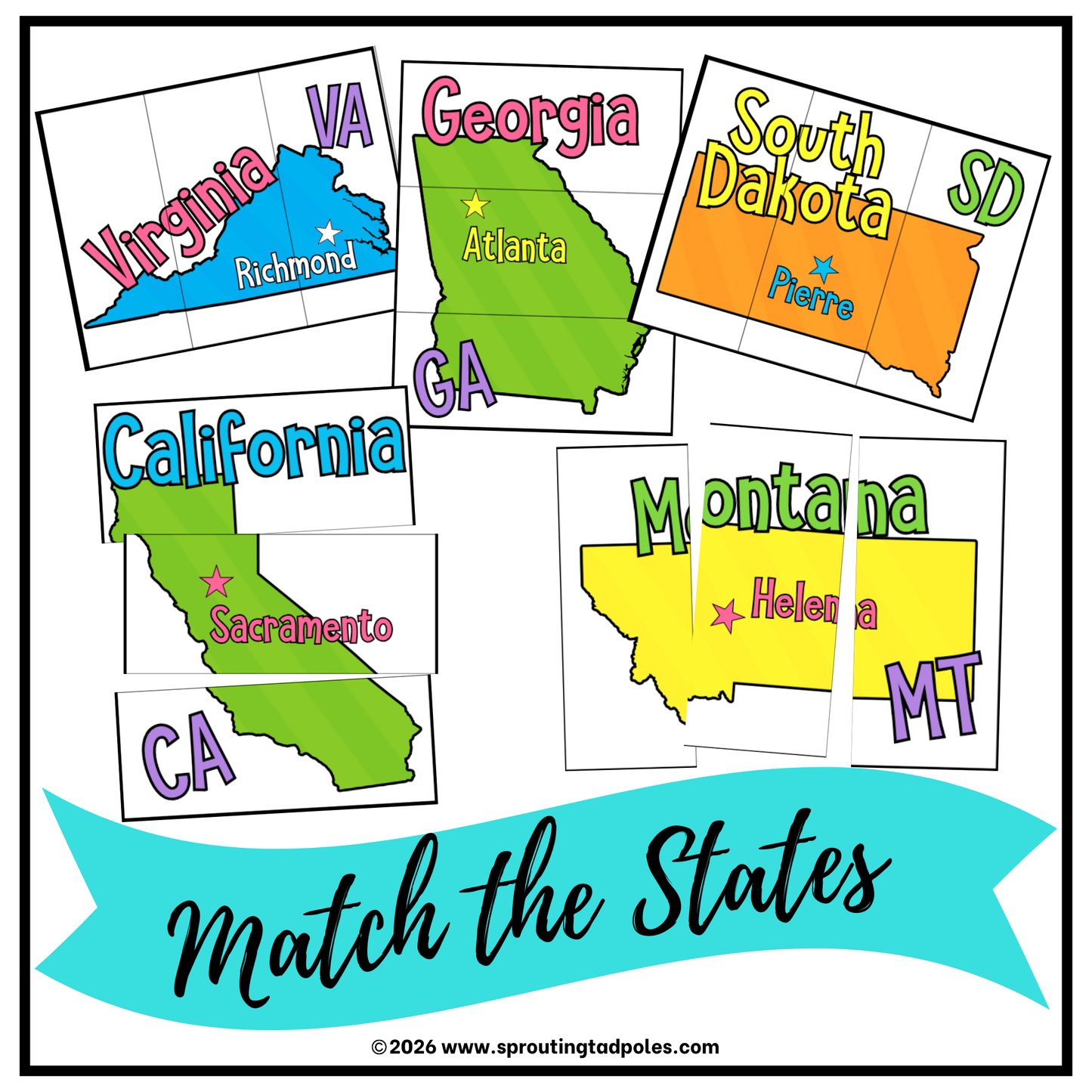 Match the States Puzzles