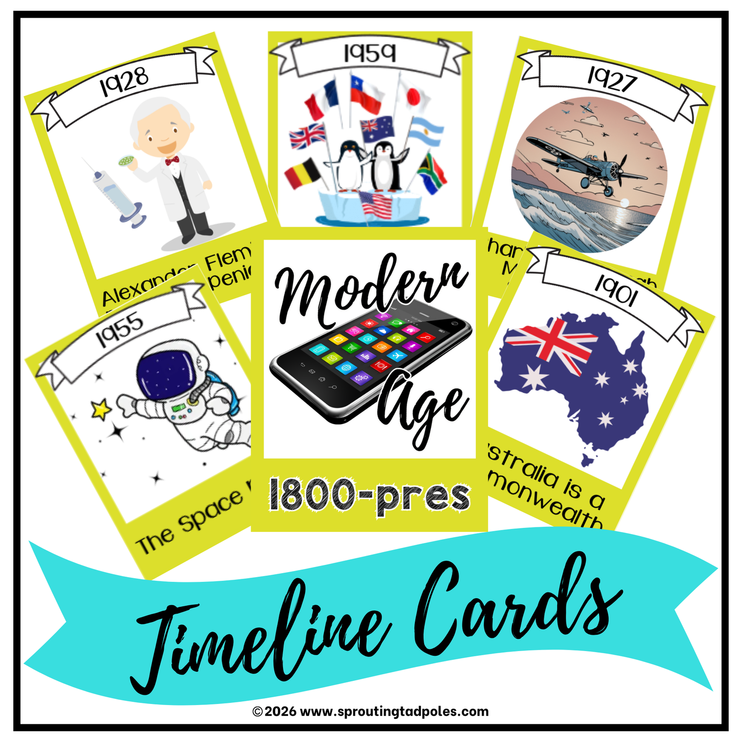 History Timeline Cards - Modern Age