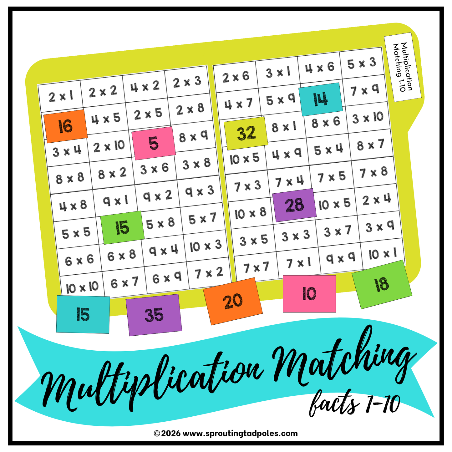 Multiplication Matching 1-10
