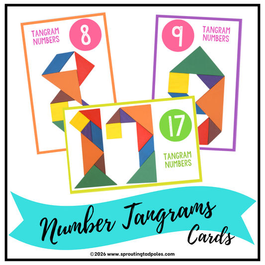 Number Tangram Challenge Cards