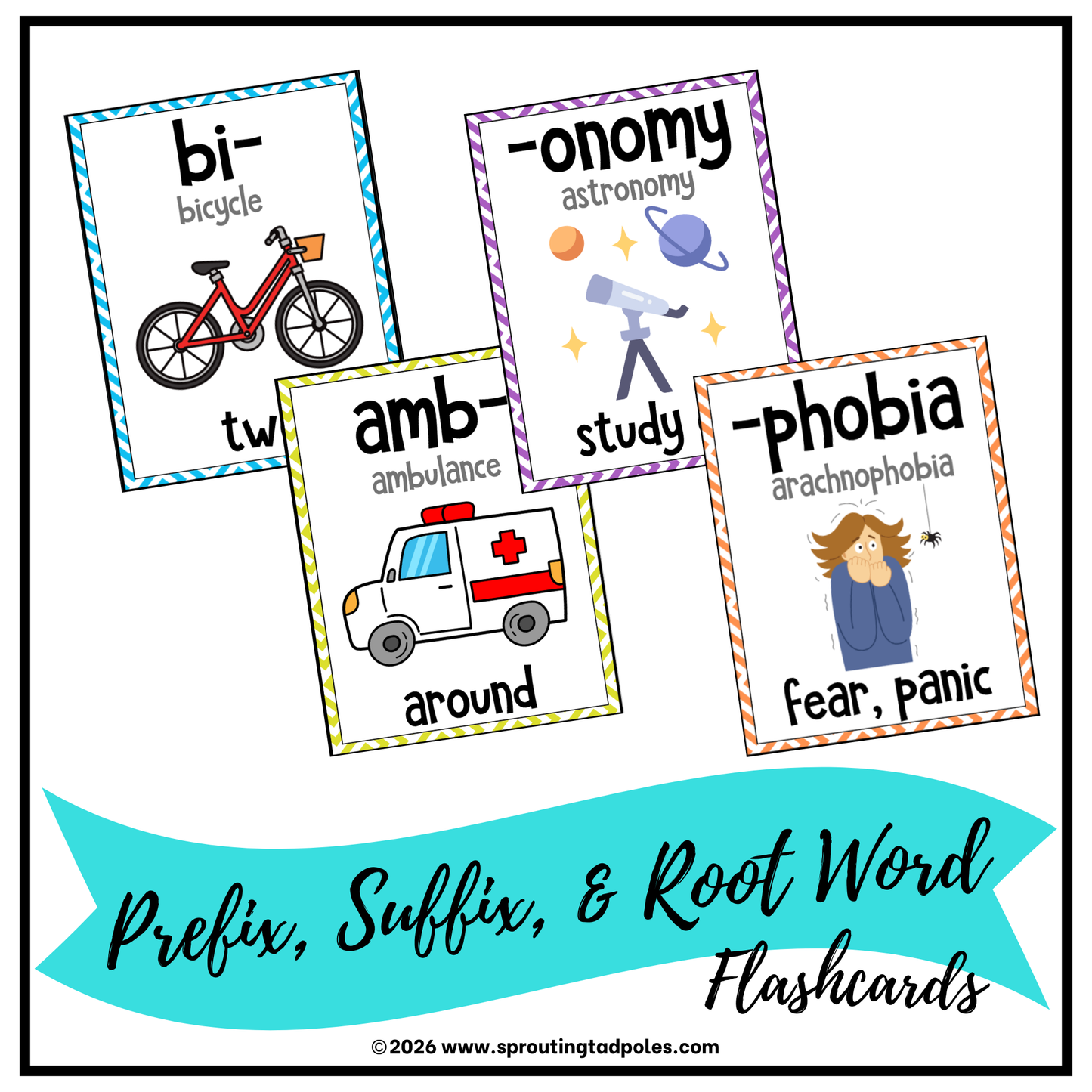 Prefix, Suffix, & Root Word Flashcards