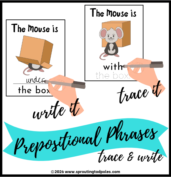Prepositional Phrases Trace & Write Cards
