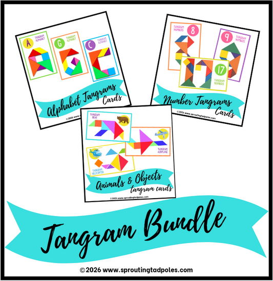 Alphabet Tangram Challenge Cards