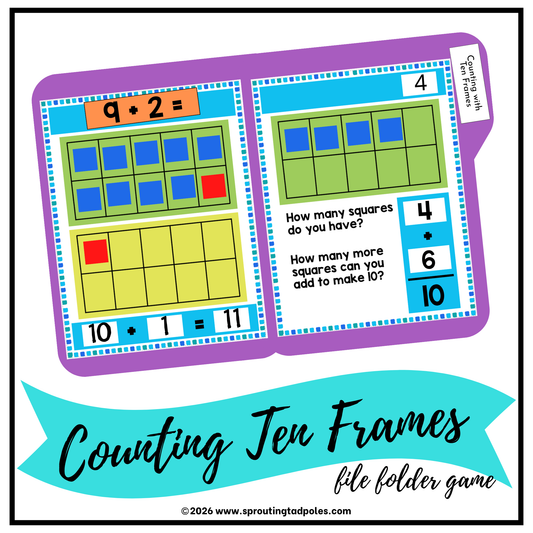 Counting with Ten Frames File Folder Game