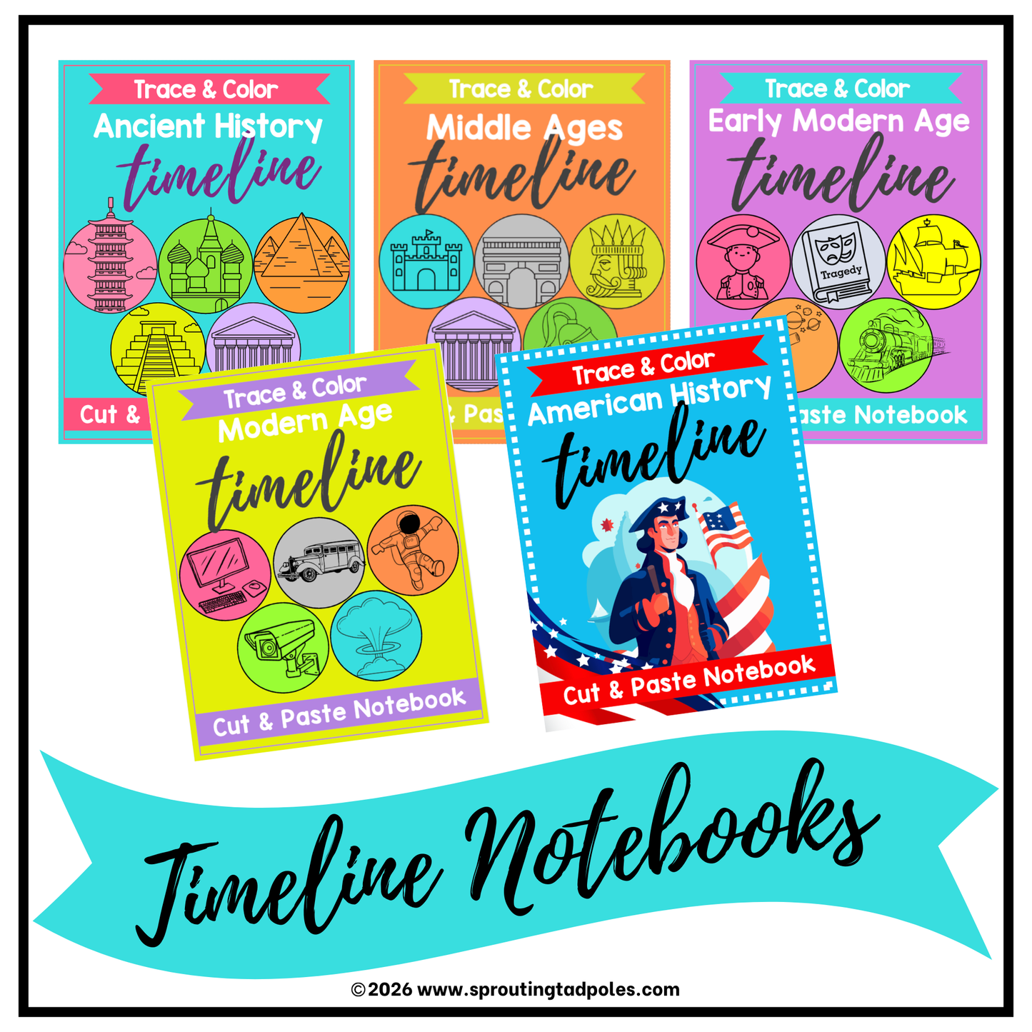 History Timeline Notebook - Complete History Bundle