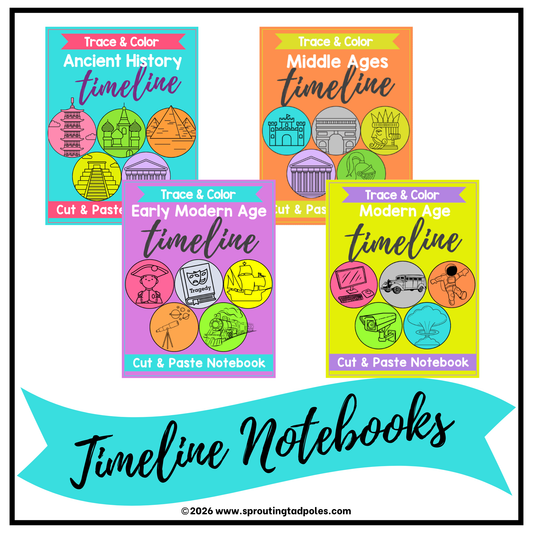 History Timeline Notebook - World History Bundle