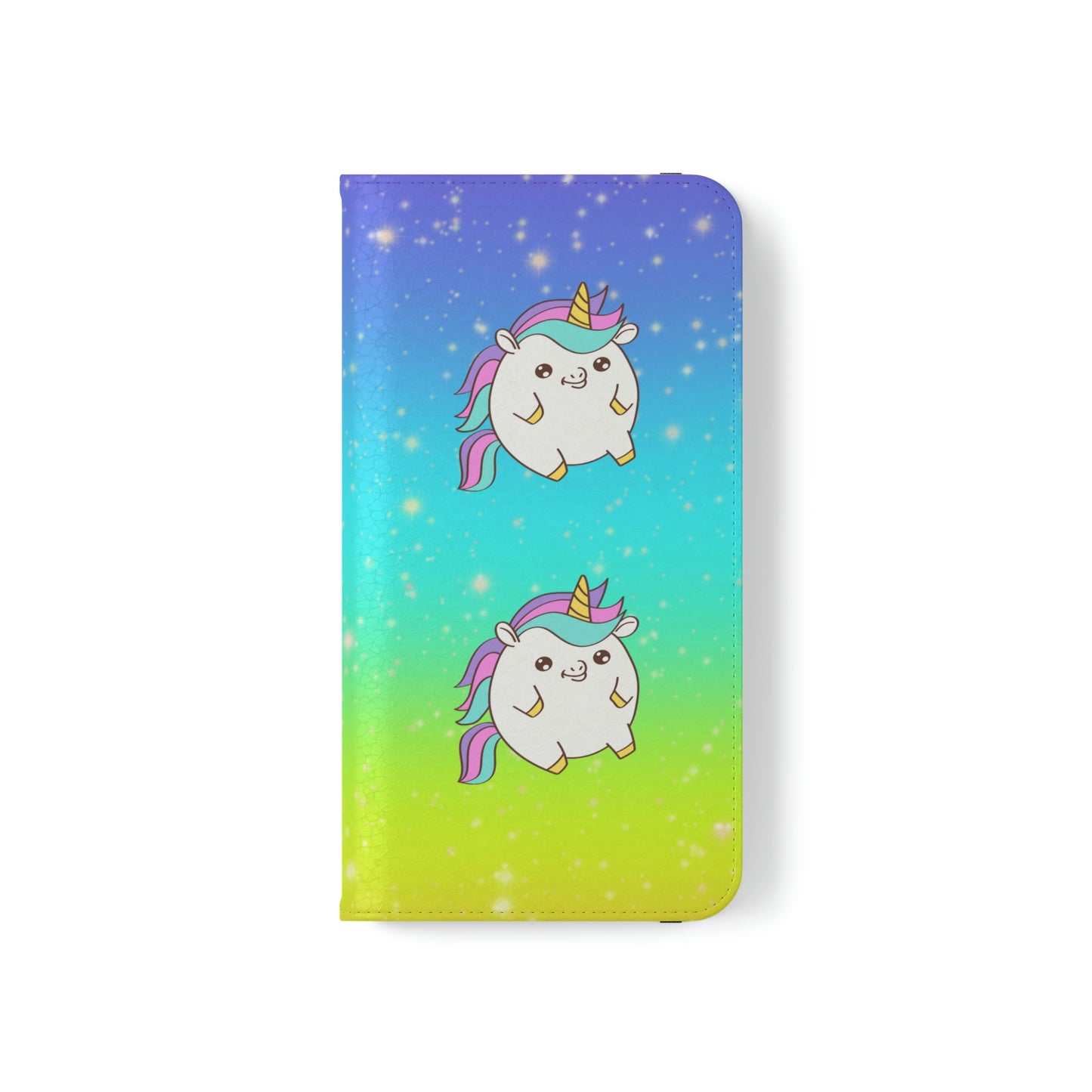 Unicorn Glitter Phone Flip Case