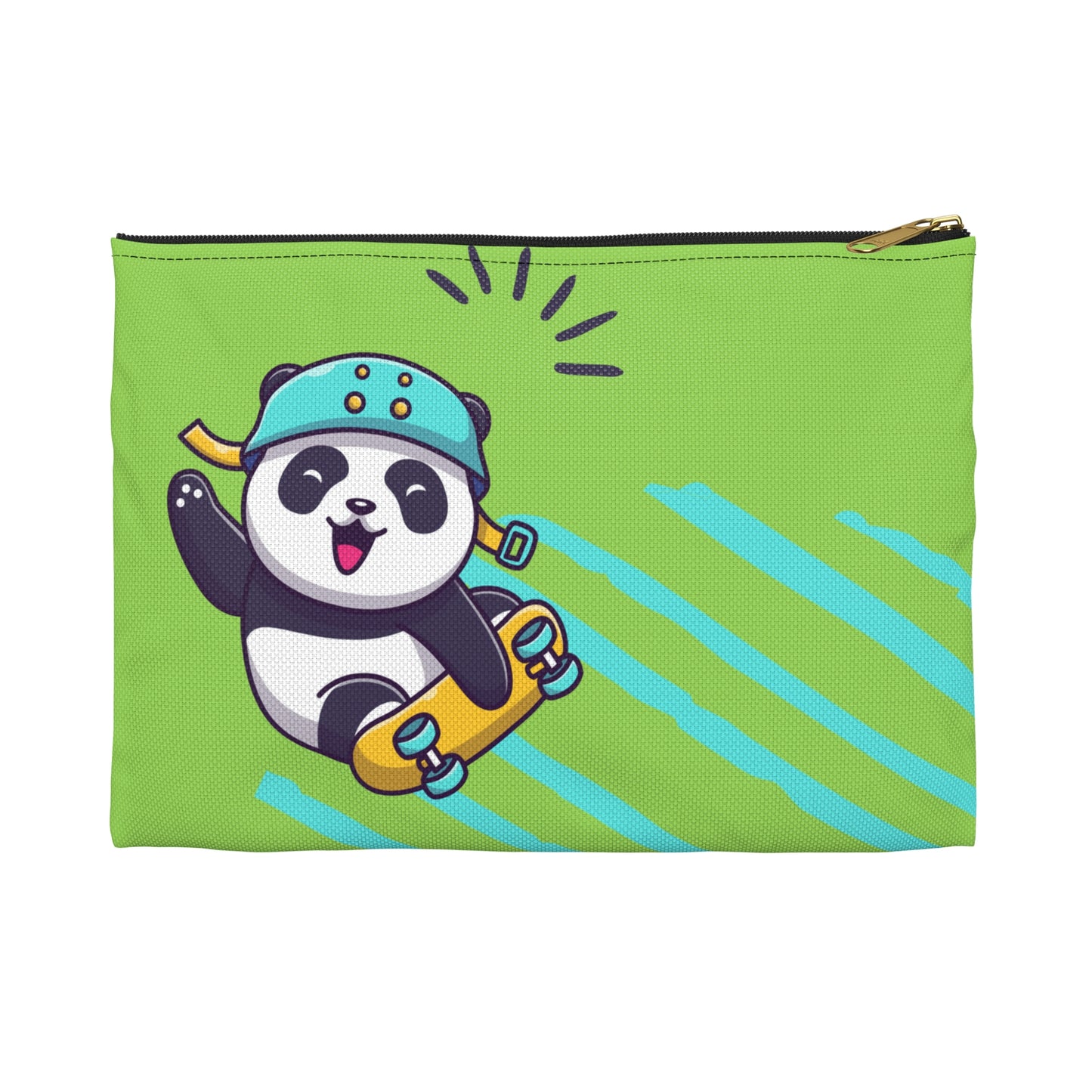 Rolling Panda Zippered Pouch