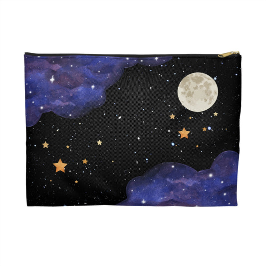 Luna Galaxy Zippered Pouch