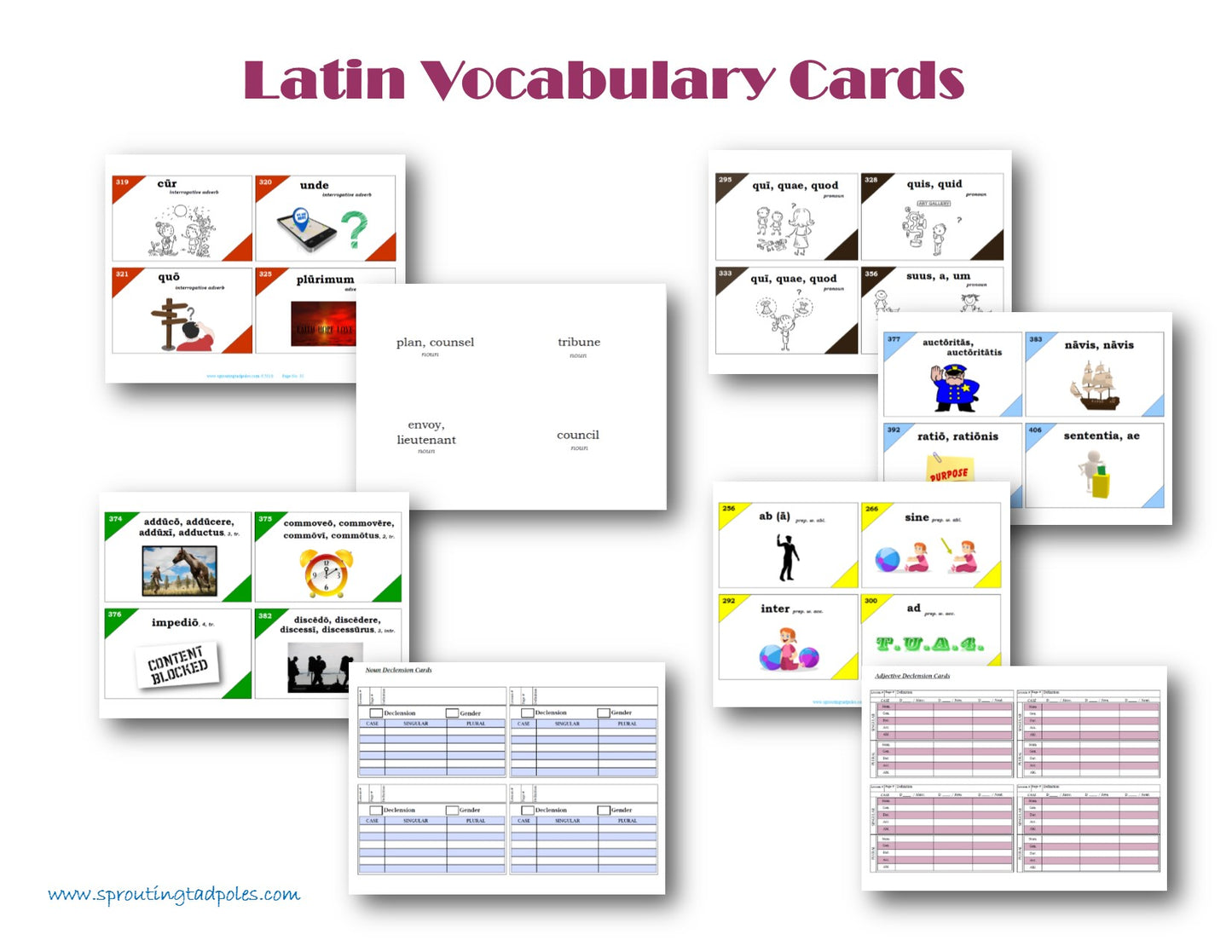 Latin Vocabulary Cards 497 Henle 1 cards